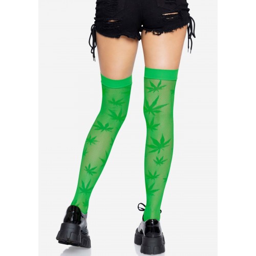 Панчохи Leg Avenue 420 Net thigh highs Green в інтернет супермаркеті PbayMarket!