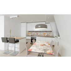 Наклейка вінілова на стіл Zatarga «Квіти та Акварель» 650х1200 мм Z180717/1st