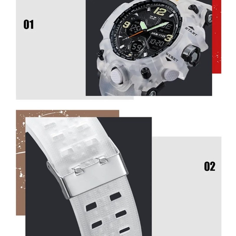 Чоловічий годинник Skmei Hamlet 1155 Білий