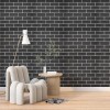 Самоклеюча стінова панель Sticker Wall Чорна 3D NEW CULTURAL WALL 70*70см*5мм BLACK+WHITE (D) SW-00001503