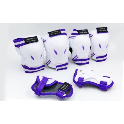 Захист дитячий наколінники, налокітники, рукавички HYPRO SK-6967 3-12 років White-Violet (US00509) в інтернет супермаркеті PbayMarket!