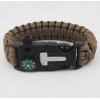 Браслет IP Paracord Flint-Fire + compass brown