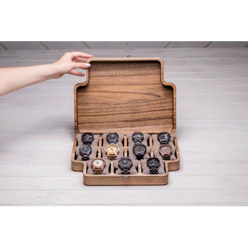 Бокс для зберігання наручних годинників ecoWalnut 7х35х26.5 см Бокс для зберігання наручних годинників ecoWalnut 7х35х26.5 см