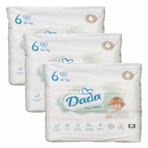 Підгузники Dada Pure Care 6 (16+ кг) 78 шт в інтернет супермаркеті PbayMarket!