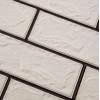 Самоклеюча декоративна 3D панель цегла контраст біло-чорна Loft Expert 680x680x4 мм