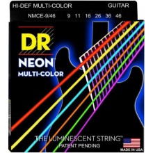 Струни для електрогітари DR NMCE-9/46 Hi-Def Neon Multi-Color K3 Coated Light Heavy Electric Guitar Strings 9/46
