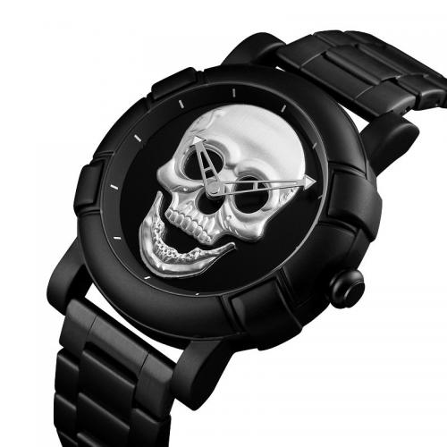 Наручний чоловічий годинник Skmei Skull 9178 Чорний (1077593889) Наручний чоловічий годинник Skmei Skull 9178 Чорний (1077593889)