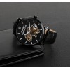 Наручний годинник чоловічий BESTA Skeleton UA Black Чорний (3121)