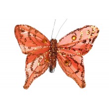 Декоративний метелик на кліпсі BonaDi Помаранчевий (117-888)
