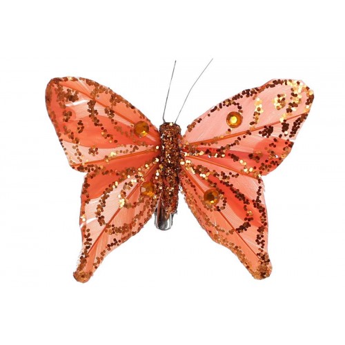 Декоративний метелик на кліпсі BonaDi Помаранчевий (117-888) в інтернет супермаркеті PbayMarket!