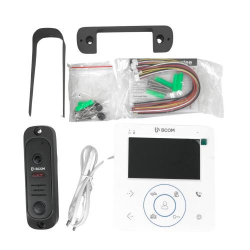 Комплект відеодомофона і відеопанель BCOM BD-480 White Kit