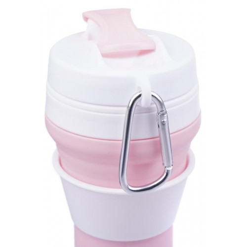 Складана силіконова склянка з кришкою та трубочкою Tonna Waist MARSHMALLOW 1 Складана силіконова склянка з кришкою та трубочкою Tonna Waist MARSHMALLOW 1