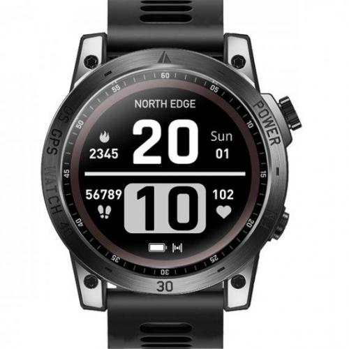 Чоловічий наручний розумний годинник North Edge CrossFit GPS з компасом Black Чоловічий наручний розумний годинник North Edge CrossFit GPS з компасом Black