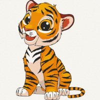 Розпис на полотні Art Craft Тигреня 15526-AC 30х30 см Розпис на полотні Art Craft Тигреня 15526-AC 30х30 см