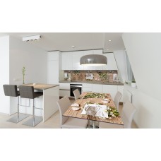 Наклейка вінілова на стіл Zatarga «Польові квіти білі» 600х1200 мм Z180766st