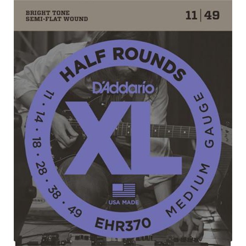 Струни для електрогітари D'Addario EHR370 Half Rounds Medium Electric Guitar Strings 11/49 Струни для електрогітари D'Addario EHR370 Half Rounds Medium Electric Guitar Strings 11/49