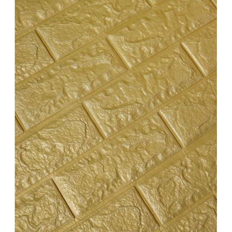 Самоклеюча декоративна панель Loft-Expert золота цегла 700x770x5 мм