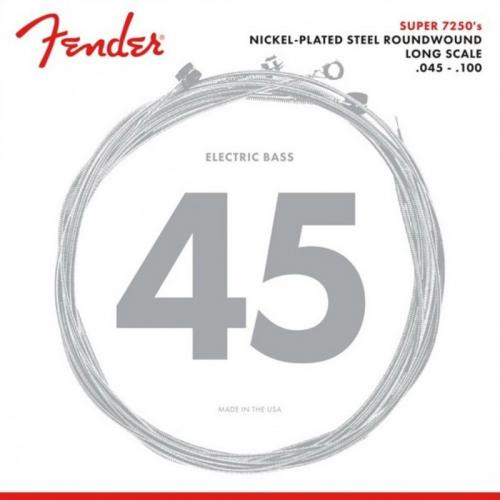Струни для бас-гітари Fender 7250ML Nickelplated Steel Roundwound Medium Light Bass Strings 45/100 Струни для бас-гітари Fender 7250ML Nickelplated Steel Roundwound Medium Light Bass Strings 45/100