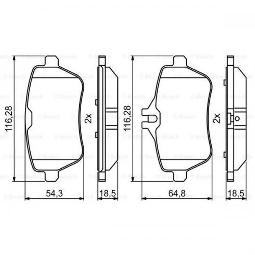 Колодки гальмові Bosch дискові задні MB S-Klasse R 0986494790 в інтернет супермаркеті PbayMarket!