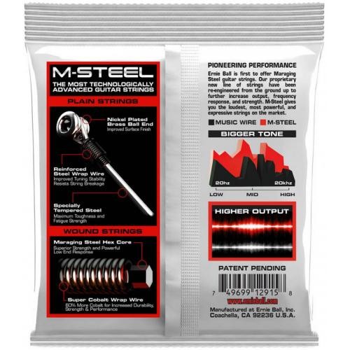 Струни для електрогітари Ernie Ball 2915 M-Steel Top Heavy Bottom Slinky Electric Guitar Strings 10/52 Струни для електрогітари Ernie Ball 2915 M-Steel Top Heavy Bottom Slinky Electric Guitar Strings 10/52