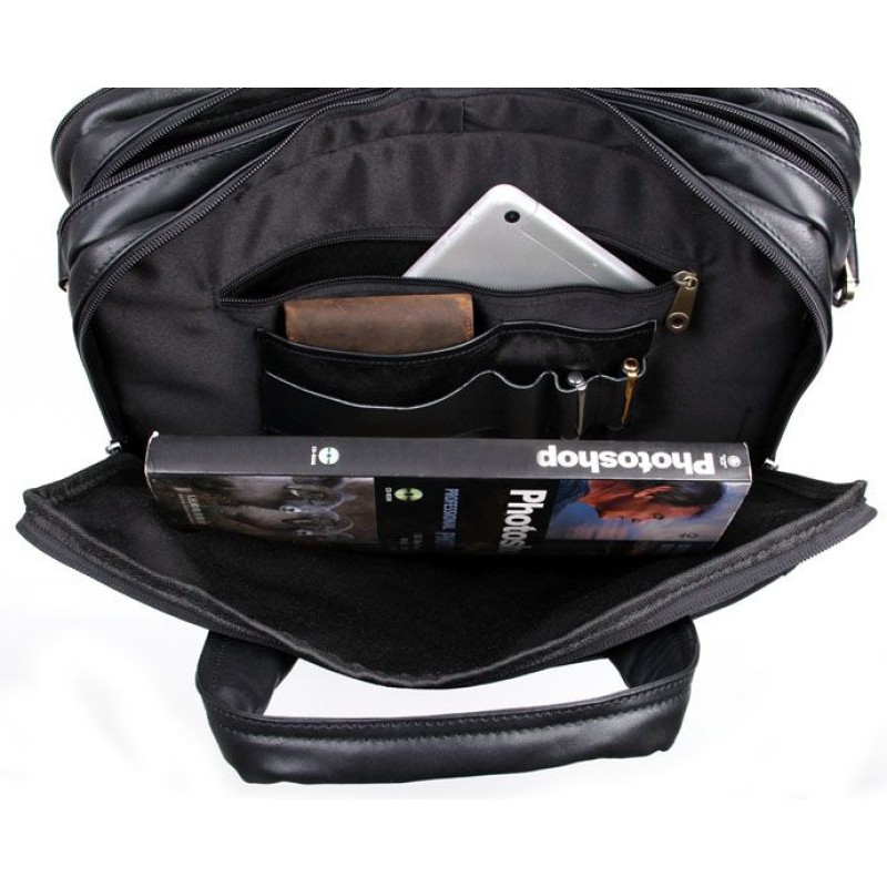 Сумка чоловіча Vintage 14242 для ноутбука 15.6 Чорна, Чорний