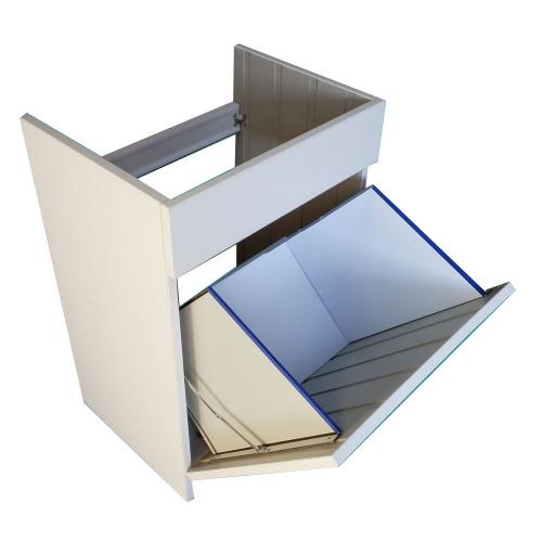 Тумба Mikola-M пластикова 2.0 з кошиком для білизни та прямокутним умивальником 50 см Тумба Mikola-M пластикова 2.0 з кошиком для білизни та прямокутним умивальником 50 см