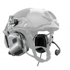 Тактичні активні навушники EARMOR М32Н із кріпленням та гарнітурою під шолом Сірий (1713646566)