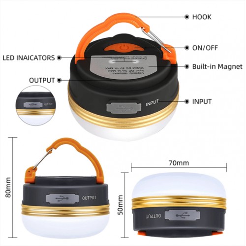 Ліхтар кемпінговий T60 SuperFire 127 Lumen IP44