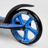 Самокат двоколісний Best Scooter з PU колесами, амортизатором, широким кермом, затискачем для керма Black/Blue (74314)