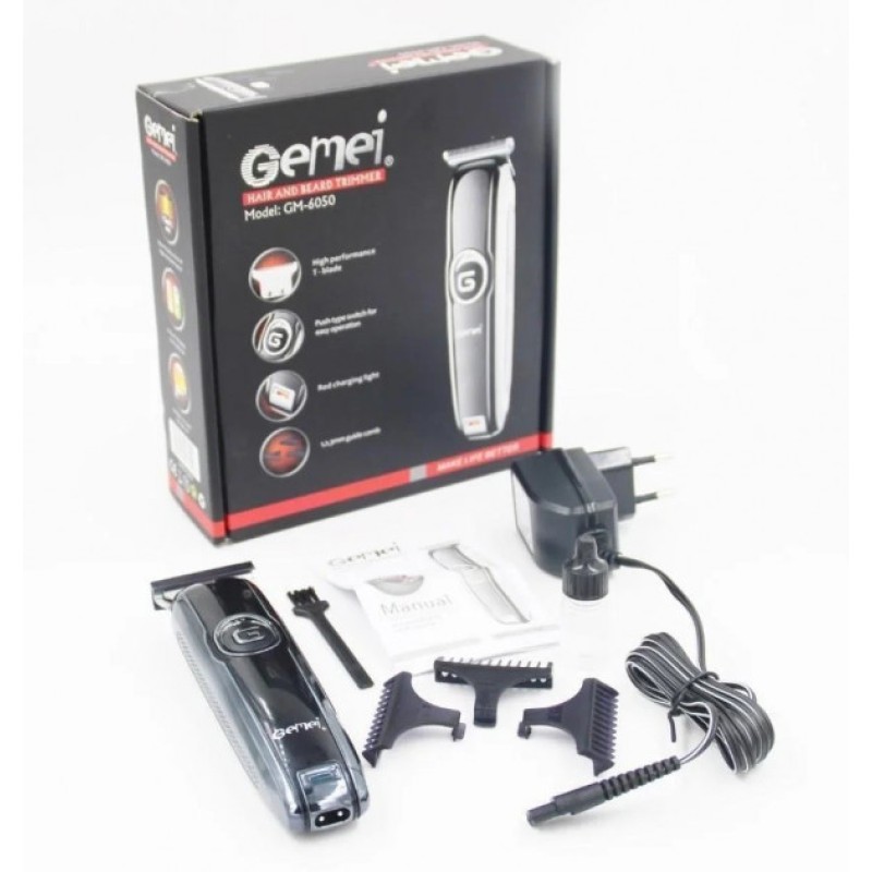 Бездротова акумуляторна машинка для стрижки Gemei GM-6050