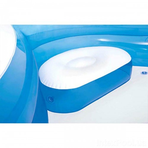 Сімейний надувний басейн із сидіннями та спинками Intex Блакитний (229*229*56 см)(56475) в інтернет супермаркеті PbayMarket!
