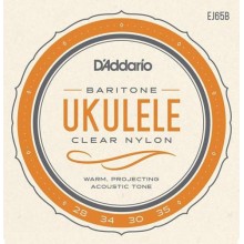 Струни для укулеле D'Addario EJ65B Clear Nylon Baritone Ukulele Strings 28/35