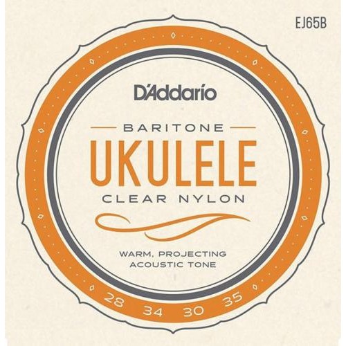 Струни для укулеле D'Addario EJ65B Clear Nylon Baritone Ukulele Strings 28/35 Струни для укулеле D'Addario EJ65B Clear Nylon Baritone Ukulele Strings 28/35