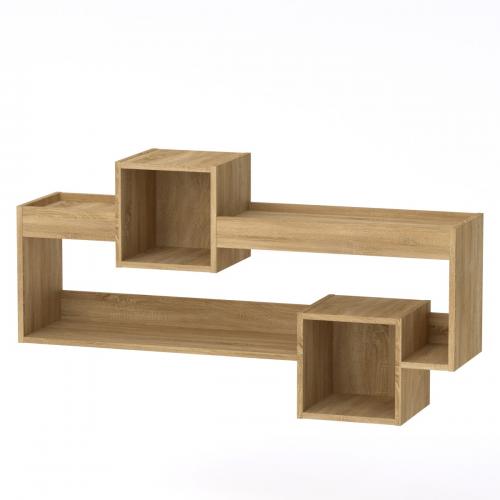 Полиця настінна Компаніт МГ-6 навісна-2 Дуб сонома (120х28х65 см) Полиця настінна Компаніт МГ-6 навісна-2 Дуб сонома (120х28х65 см)