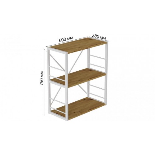 Етажерка Ferrum-decor Конект 120x60x28 см Дуб Артізан (XK00213) в інтернет супермаркеті PbayMarket!