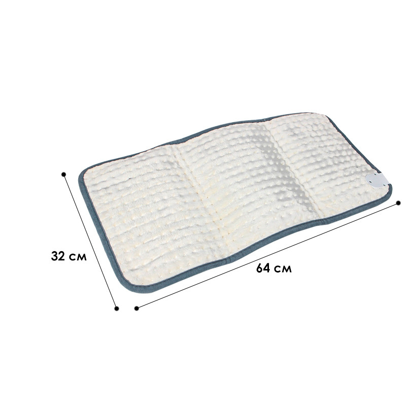 Плед шаль ковдру з підігрівом від мережі Lesko 220 В 64х32 см Сірий (10426-53784)