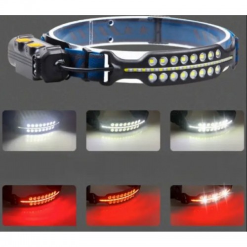 Налобний акумуляторний світлодіодний ліхтар з червоним світлом Police PL-164 COB HeadLamp