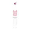 Еротичний костюм зайчика Obsessive Bunny suit 4 pcs costume pink L/XL, рожевий, топ з підв’язками, т в інтернет супермаркеті PbayMarket!