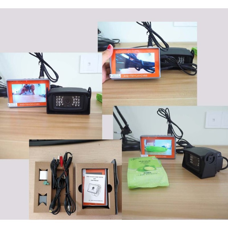 Відеотестер - портативний монітор для налаштування відеокамер Pomiacam IV5, AHD TVI CVI CVBS до 8 мегапікселів