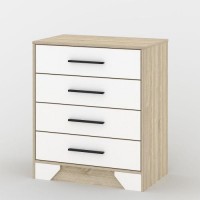 Комод Тиса Мебель 116 Дуб сонома Білий 85x40x73.5 см