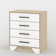 Комод Тиса Мебель 116 Дуб сонома Білий 85x40x73.5 см