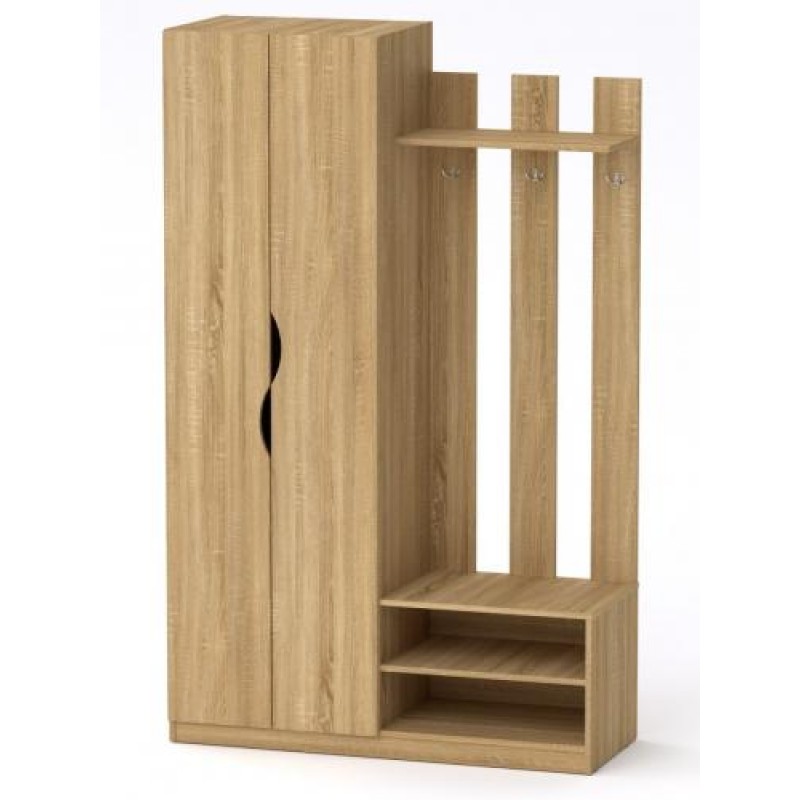 Передпокій з шафою Компанит Ніна 120,2х46,8х195 см Дуб сонома