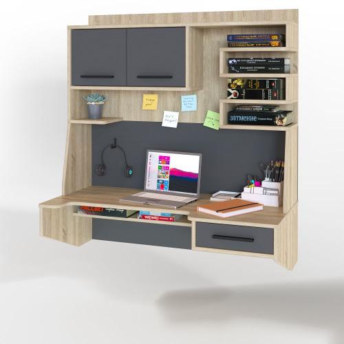 Комп'ютерний стіл Тиса Мебель Тіса Стиль-13 Сонома Графіт 1190x500x1100 мм Комп'ютерний стіл Тиса Мебель Тіса Стиль-13 Сонома Графіт 1190x500x1100 мм