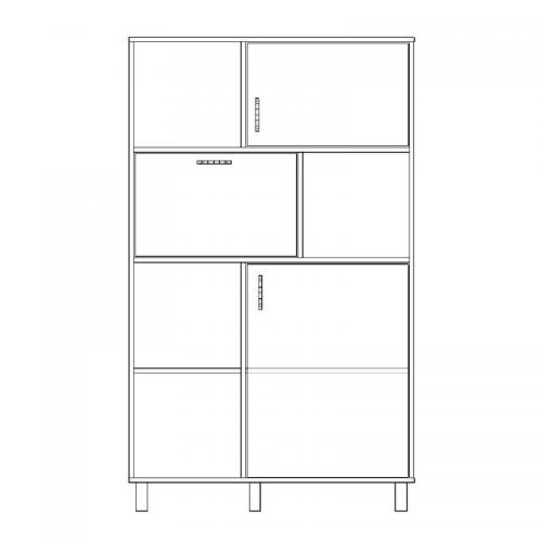 Шафа-Пенал Тиса Мебель ШС-121 Дуб сонома 166x35x100 см