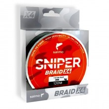 Шнур Salmo Sniper Braid 4Х ARMY Green 120м 0.26мм 12.25кг/27lb (4926-026)