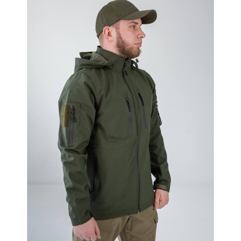 Куртка чоловіча No Brand Soft Shell 3XL Оливковий (2545104077)