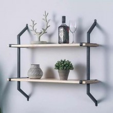 Полиці навісні з труб GoodsMetall у стилі LOFT 800х700х200 ПТ18