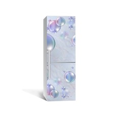 Наклейка на холодильник Zatarga «Бульбашки газування» 650х2000 мм вінілова 3Д наклейка декор на кухню