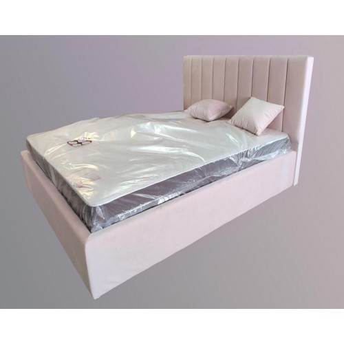 Ліжко двоспальне BNB Arabela Comfort 140 х 190 см Simple З підйомним механізмом та нішою для білизни Рожевий