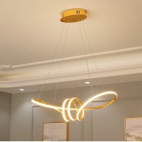 Світлодіодна люстра No Brand Атмосфера PJ815 75 см Золотистий